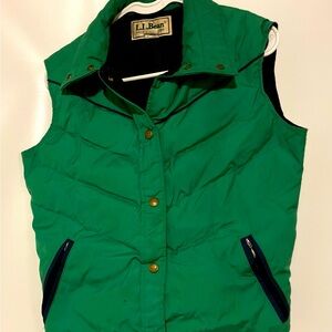 VTG LL Bean Vest Womens Small Goose Down Sleeveless Puffer 90s 80s Y2k Clean